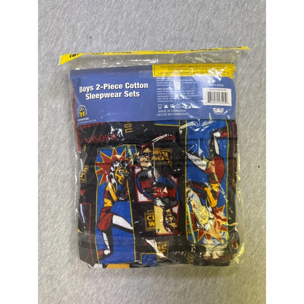 Star‎ Wars Clone Wars Boys 2-Piece Cotton Pajama Set Anakin Obi-Wan Size 8 New